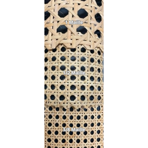 Cannage 1/2 maille blanchi 0,45 m de largeur